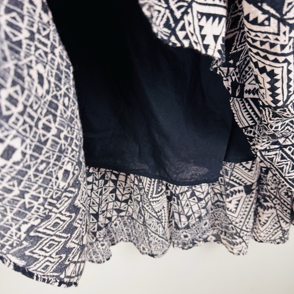 Chaps Women's Maxi Skirt Sz M Geometric‎ Print Black & White - Picture 11 of 16